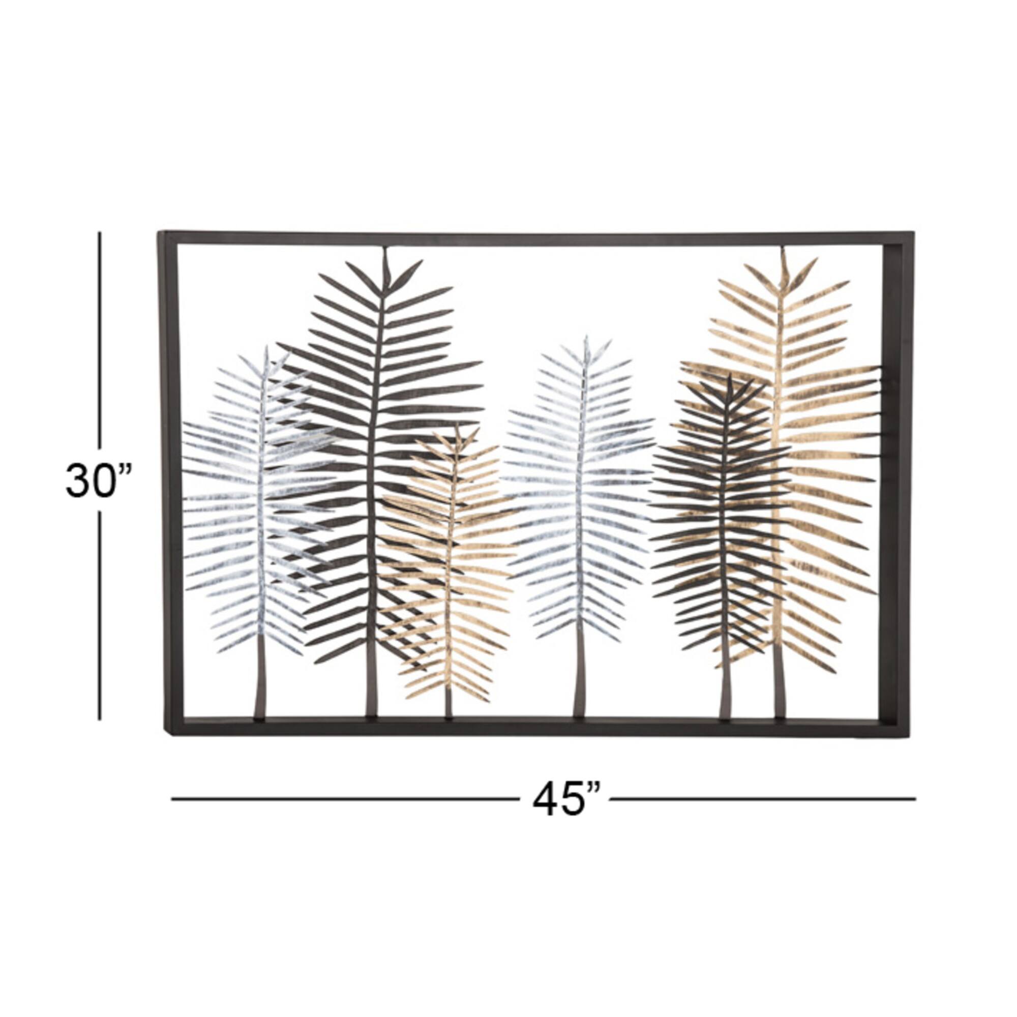 45" Black Iron Modern Wall Décor